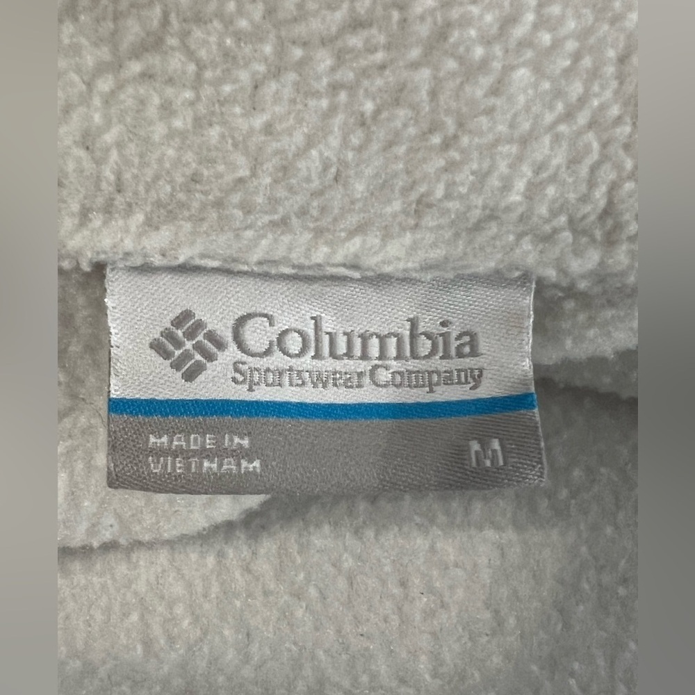 Columbia Women's Ivory Utility Fleece Jacket Great Condition Size Medium - Picture 6 of 8